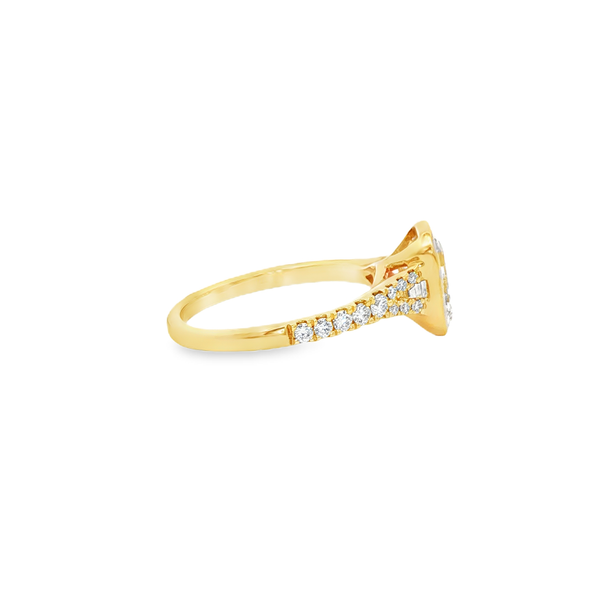 14K Yellow Gold 2.24 CTW Lab-Grown Emerald-Cut Bezel Diamond Engagement Ring Image 2 Jo & Co. Jewelers Hardy, VA