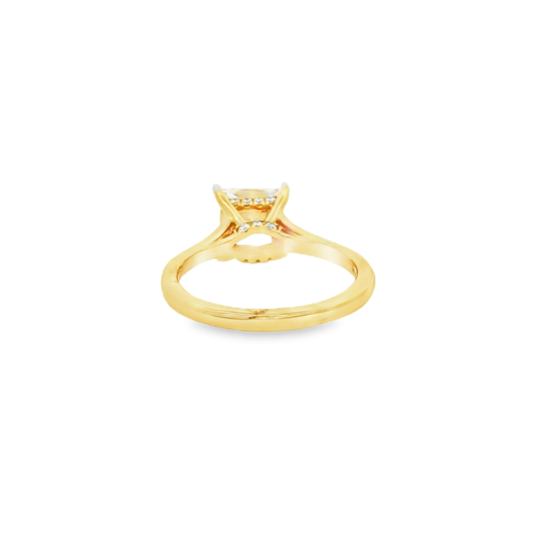 14K Yellow Gold 2Ct Princess Lab-Grown Diamond 2.13 CTW Hidden Halo Engagement Ring Image 3 Jo & Co. Jewelers Hardy, VA