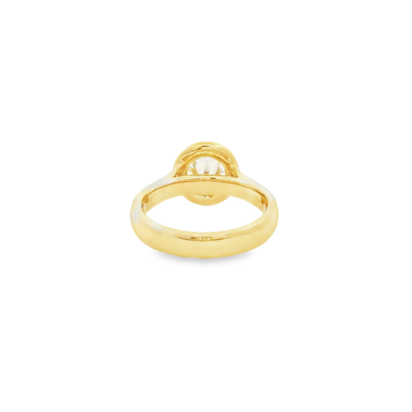 14K Yellow Gold Lab-Grown Round Diamond Polished Colette Engagement Ring Image 3 Jo & Co. Jewelers Hardy, VA