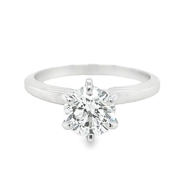 14K White Gold Lab-Grown Round Diamond Solitaire Engagement Ring Jo & Co. Jewelers Hardy, VA