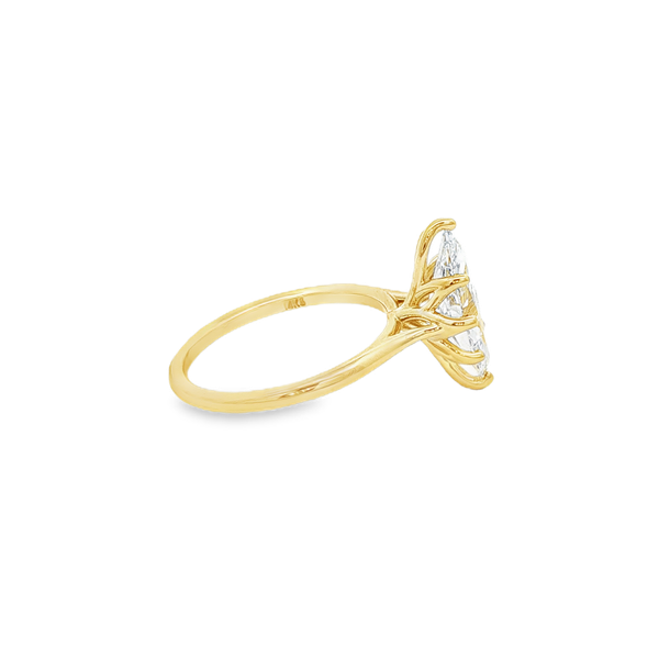 14K Yellow Gold 2.09ct Lab-Grown Marquise Diamond Solitaire Engagement Ring Image 2 Jo & Co. Jewelers Hardy, VA