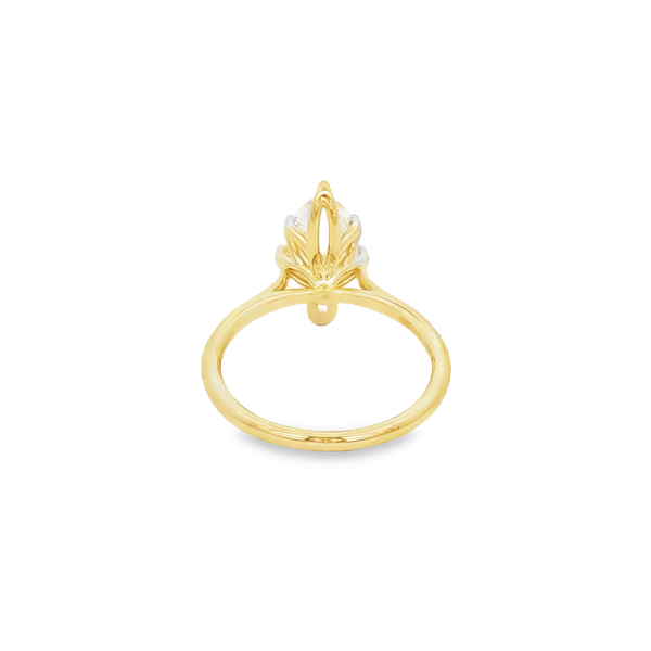 14K Yellow Gold 2.09ct Lab-Grown Marquise Diamond Solitaire Engagement Ring Image 3 Jo & Co. Jewelers Hardy, VA