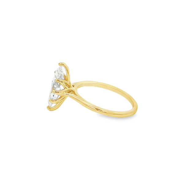 14K Yellow Gold 2.09ct Lab-Grown Marquise Diamond Solitaire Engagement Ring Image 4 Jo & Co. Jewelers Hardy, VA