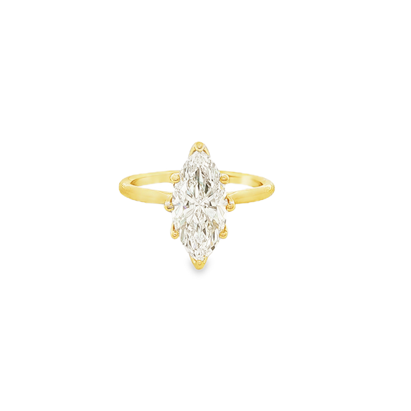 14K Yellow Gold 2.09ct Lab-Grown Marquise Diamond Solitaire Engagement Ring Jo & Co. Jewelers Hardy, VA