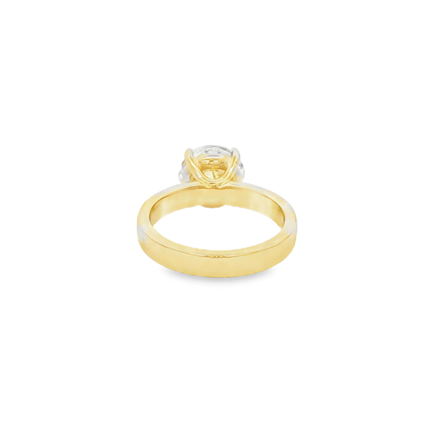 14K Yellow Gold 3.15ct Lab-Grown Round Diamond Solitaire Engagement Ring Image 3 Jo & Co. Jewelers Hardy, VA
