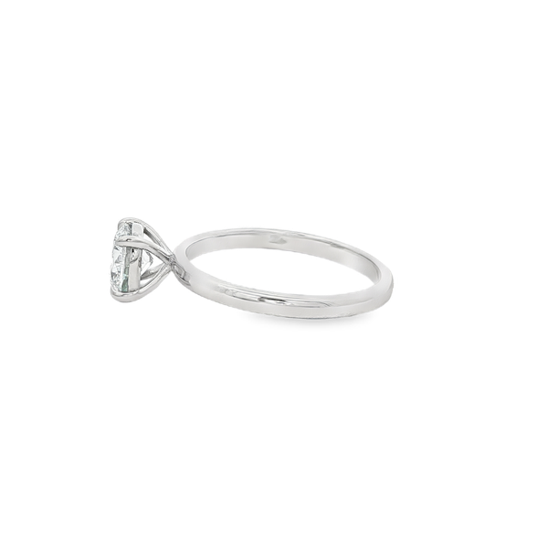 14K White Gold 1.09ct Lab-Grown Round Diamond Solitaire Engagement Ring Image 4 Jo & Co. Jewelers Hardy, VA