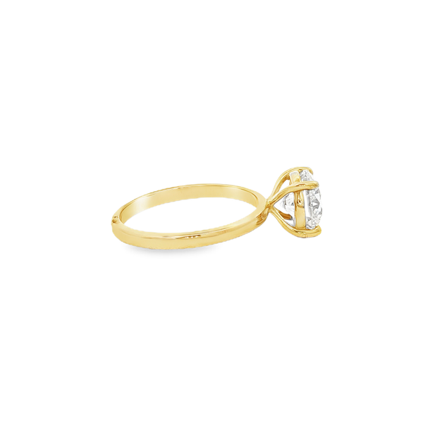 14K Yellow Gold 2.03ct Lab-Grown Round Diamond Solitaire Engagement Ring Image 2 Jo & Co. Jewelers Hardy, VA