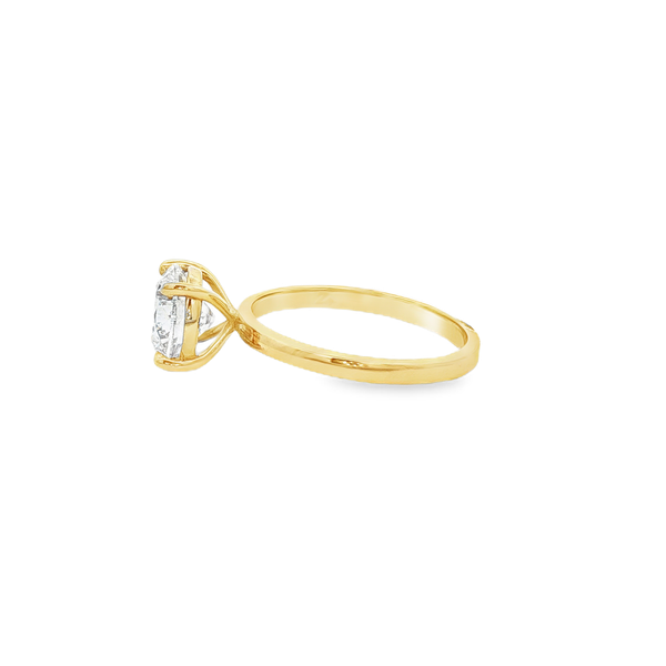 14K Yellow Gold 2.03ct Lab-Grown Round Diamond Solitaire Engagement Ring Image 4 Jo & Co. Jewelers Hardy, VA