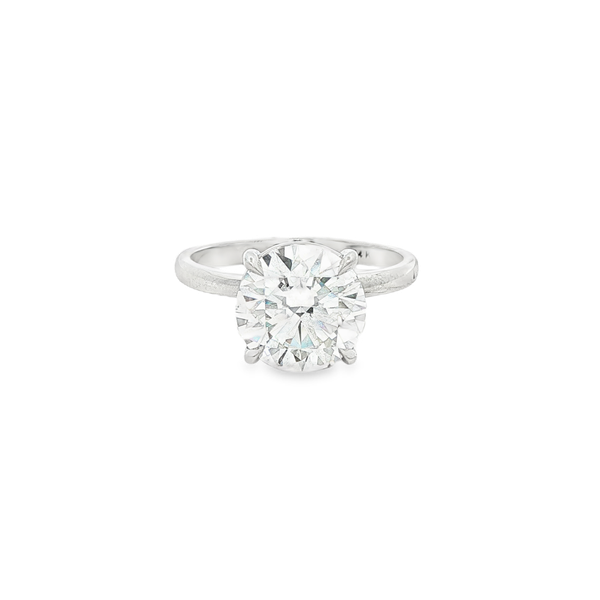 14K White Gold 2.96ct Lab-Grown Round Diamond Solitaire Engagement Ring Jo & Co. Jewelers Hardy, VA