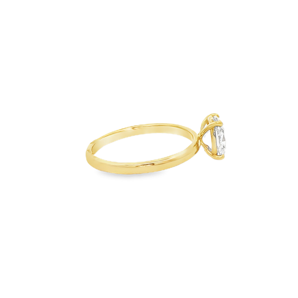 14K Yellow Gold 1.04ct Lab-Grown Oval Diamond Solitaire Engagement Ring Image 2 Jo & Co. Jewelers Hardy, VA