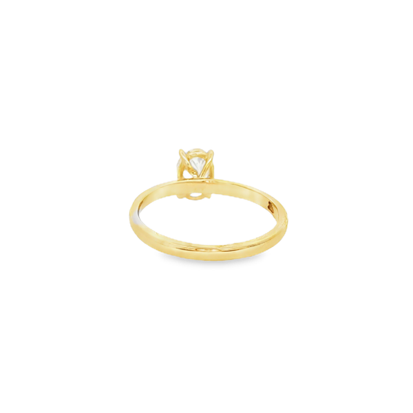 14K Yellow Gold 1.04ct Lab-Grown Oval Diamond Solitaire Engagement Ring Image 3 Jo & Co. Jewelers Hardy, VA