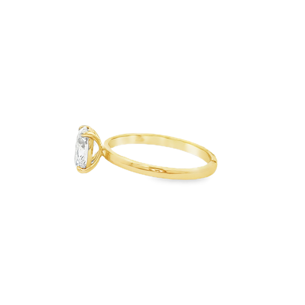 14K Yellow Gold 1.04ct Lab-Grown Oval Diamond Solitaire Engagement Ring Image 4 Jo & Co. Jewelers Hardy, VA