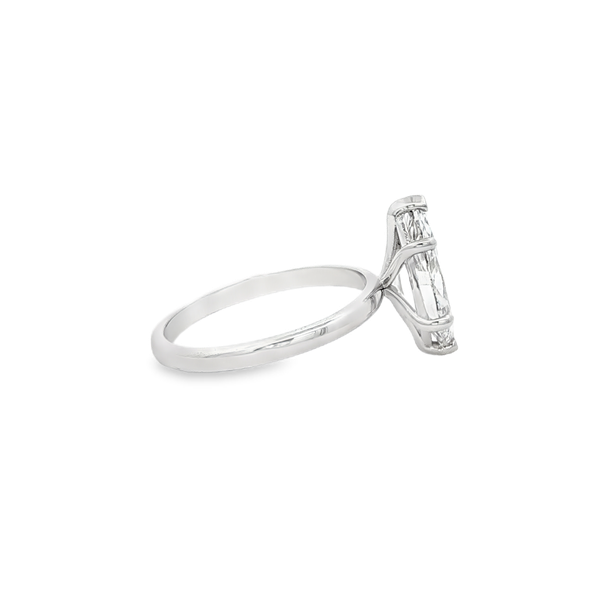 14K White Gold 2.02ct Lab-Grown Marquise Diamond Solitaire Engagement Ring Image 2 Jo & Co. Jewelers Hardy, VA