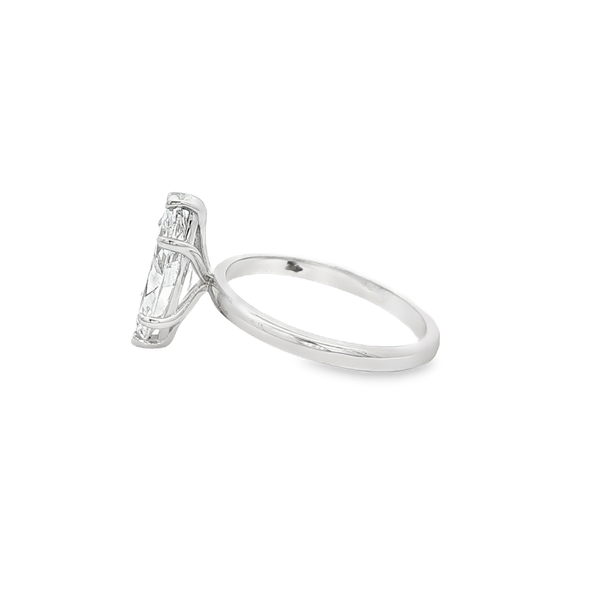 14K White Gold 2.02ct Lab-Grown Marquise Diamond Solitaire Engagement Ring Image 4 Jo & Co. Jewelers Hardy, VA