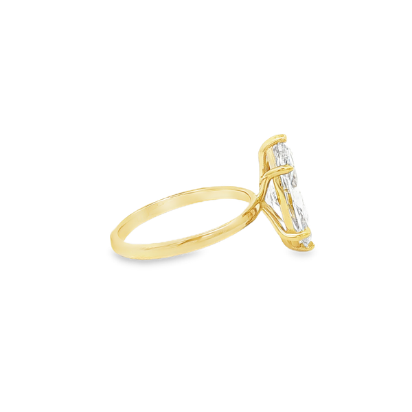 14K Yellow Gold 2.96ct Lab-Grown Marquise Diamond Solitaire Engagement Ring Image 2 Jo & Co. Jewelers Hardy, VA
