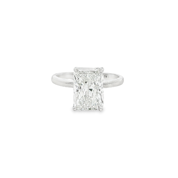 14K White Gold 3.02ct Lab-Grown Radiant Diamond Solitaire Engagement Ring Jo & Co. Jewelers Hardy, VA