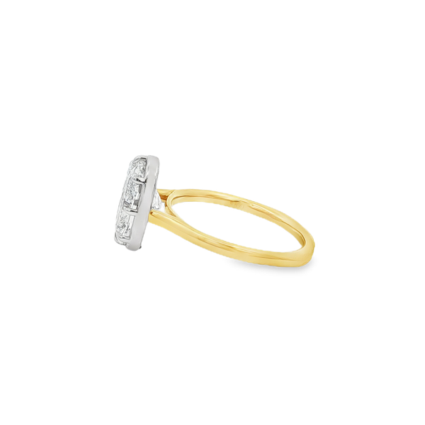 14K Yellow & White Gold 3.07ct Lab-Grown Cushion Diamond Solitaire Euro Shank Engagement Ring Image 4 Jo & Co. Jewelers Hardy, VA
