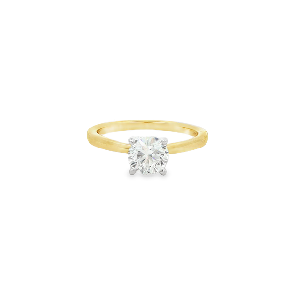 14K Two-Tone Gold 1.00ct Lab-Grown Round Diamond Solitaire Engagement Ring Jo & Co. Jewelers Hardy, VA