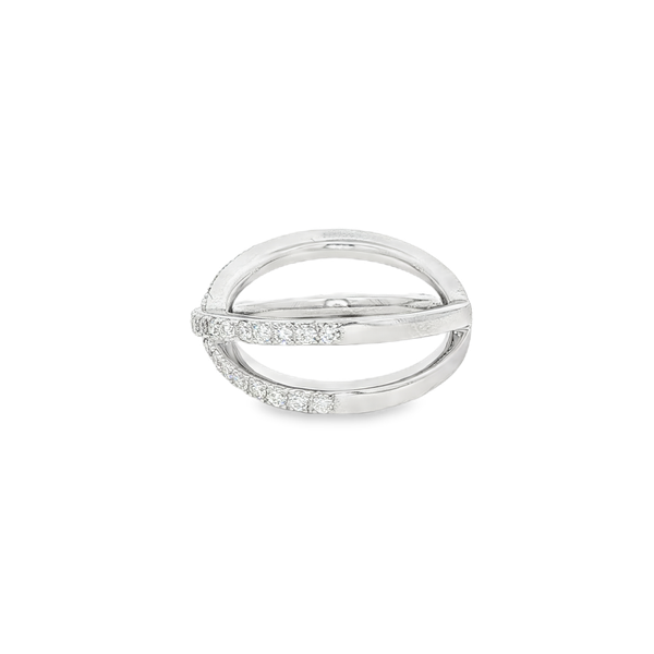 Sterling Silver 1/2 CTW Lab-Grown Diamond Crossover X Ring Image 4 Jo & Co. Jewelers Hardy, VA