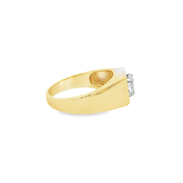 14K Yellow & White Gold 1.00ct Lab-Grown Round Diamond Flat Top Ring Image 2 Jo & Co. Jewelers Hardy, VA