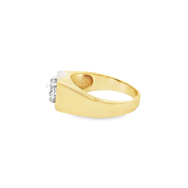 14K Yellow & White Gold 1.00ct Lab-Grown Round Diamond Flat Top Ring Image 4 Jo & Co. Jewelers Hardy, VA