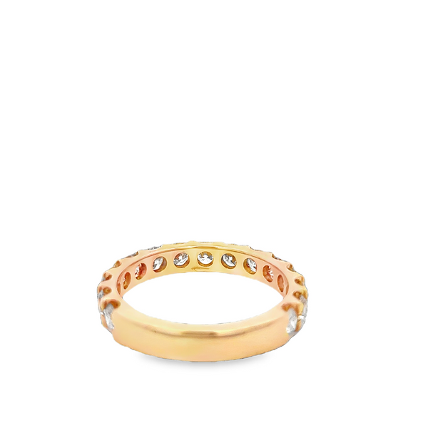 14K Yellow Gold Round Diamond Shared Prong Band – 1.50ctw Image 3 Jo & Co. Jewelers Hardy, VA