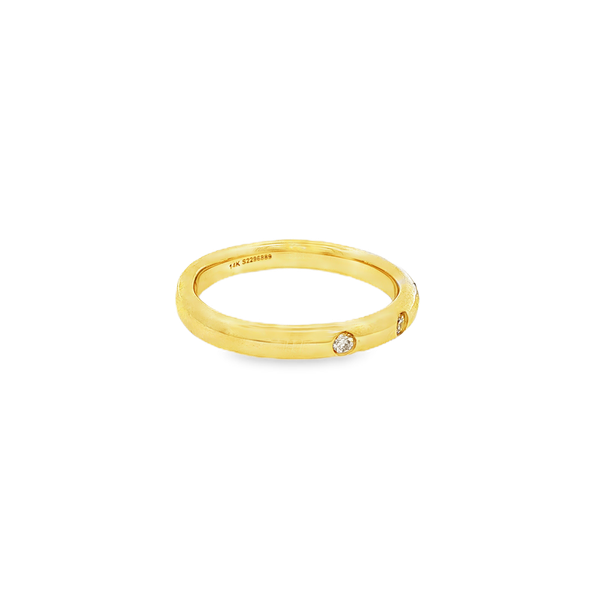 Gabriel 14K Yellow Gold .12ctw Flush-Set Diamond Band Image 2 Jo & Co. Jewelers Hardy, VA