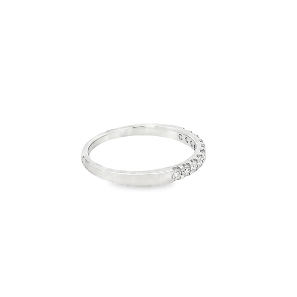 14K White Gold .25ctw Round Diamond Prong-Set Wedding Band Image 2 Jo & Co. Jewelers Hardy, VA