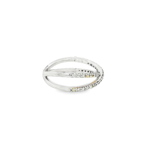14K White Gold Criss-Cross Double Diamond Ring – .40 Ct Image 2 Jo & Co. Jewelers Hardy, VA