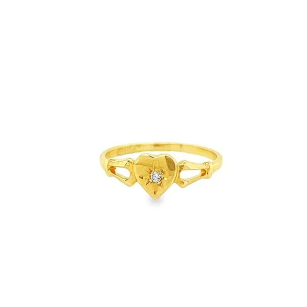 Kiddie Kraft 10K Yellow Gold Heart Ring with Round Diamond Jo & Co. Jewelers Hardy, VA