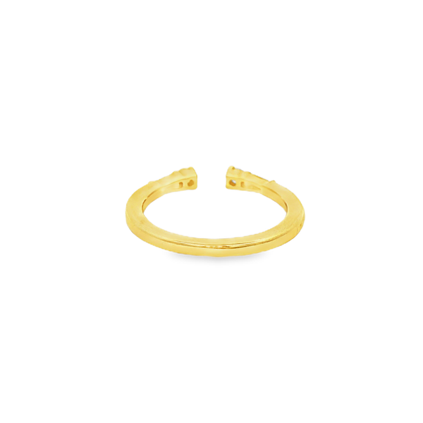 Gabriel & Co.14K Yellow Gold Baguette & Round Diamond Open Ring Image 3 Jo & Co. Jewelers Hardy, VA