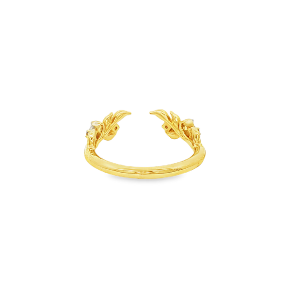 Gabriel & Co. 14K Yellow Gold Open Vine Diamond Ring Image 3 Jo & Co. Jewelers Hardy, VA