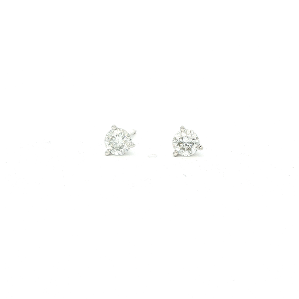 14K White Gold .75ctw Round Diamond Martini Stud Earrings Jo & Co. Jewelers Hardy, VA