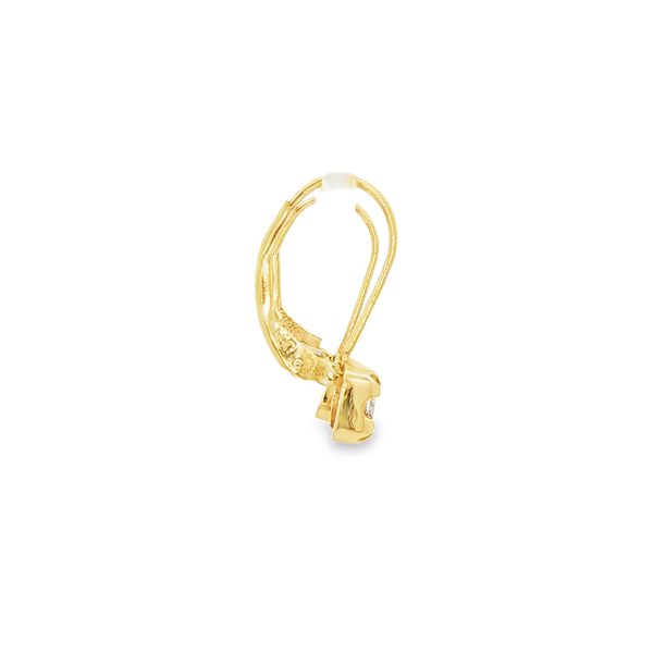 14K Yellow Gold Princess Diamond Leverback Earrings – .49ctw Image 2 Jo & Co. Jewelers Hardy, VA