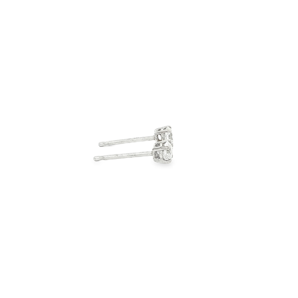 14K White Gold .30ctw Round Diamond Stud Earrings Image 2 Jo & Co. Jewelers Hardy, VA