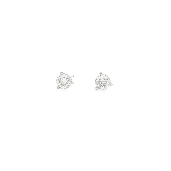 14K White Gold .81ctw Round Diamond Martini Stud Earrings Jo & Co. Jewelers Hardy, VA