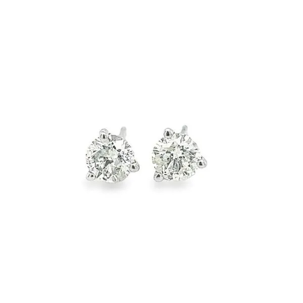 14K White Gold Round 1ct Diamond Studs Jo & Co. Jewelers Hardy, VA