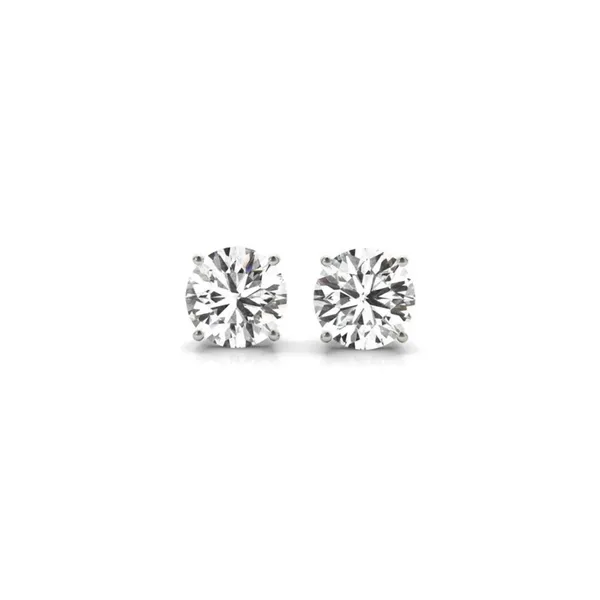 14K White Gold Round 1ct Diamond Studs Jo & Co. Jewelers Hardy, VA