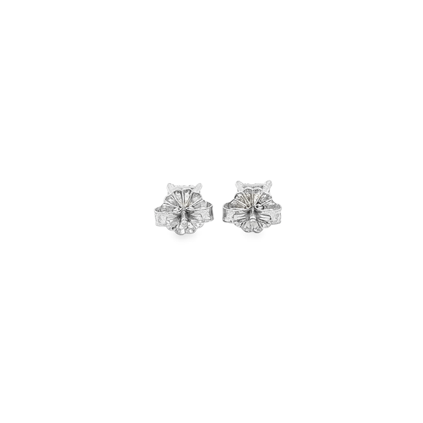 14K White Gold .66ctw Princess-Cut Diamond Stud Earrings Image 3 Jo & Co. Jewelers Hardy, VA