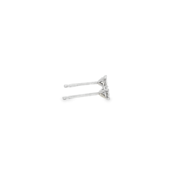 14K White Gold .25ctw Round Diamond Stud Earrings Image 2 Jo & Co. Jewelers Hardy, VA