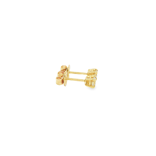 14K Yellow Gold .30ctw Round Diamond Stud Earrings Image 2 Jo & Co. Jewelers Hardy, VA