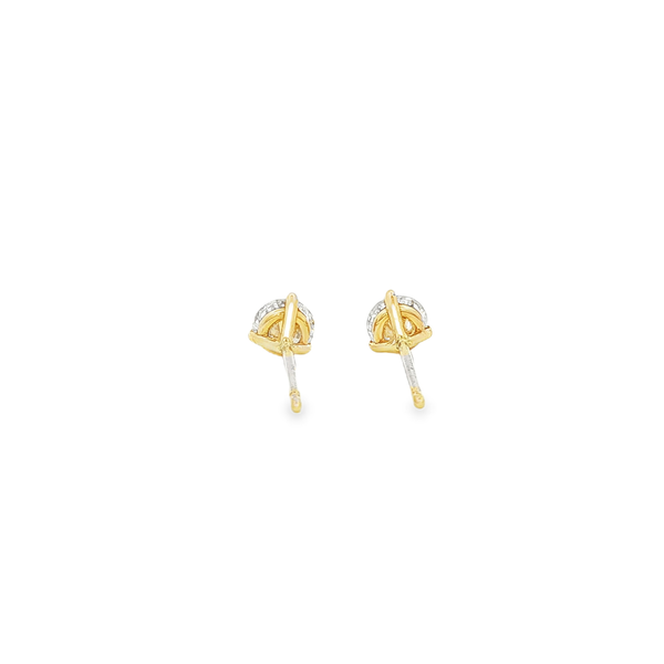 14K Yellow Gold .70ctw Round Diamond Martini Stud Earrings Image 3 Jo & Co. Jewelers Hardy, VA