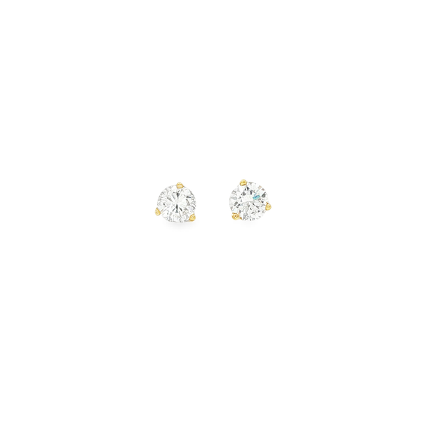 14K Yellow Gold .70ctw Round Diamond Martini Stud Earrings Jo & Co. Jewelers Hardy, VA