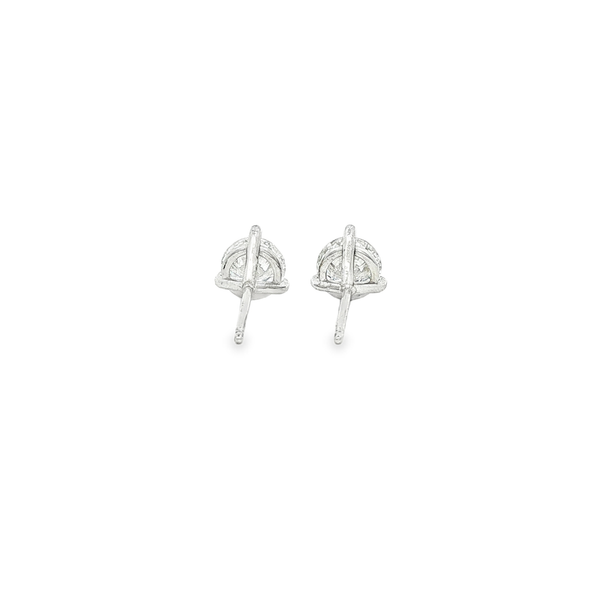 14K White Gold 1.55ctw Lab-Grown Round Diamond Martini Stud Earrings Image 3 Jo & Co. Jewelers Hardy, VA