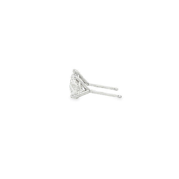 14K White Gold 1.55ctw Lab-Grown Round Diamond Martini Stud Earrings Image 4 Jo & Co. Jewelers Hardy, VA