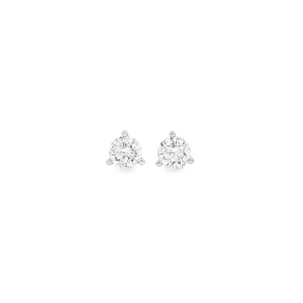 14K White Gold 1.55ctw Lab-Grown Round Diamond Martini Stud Earrings Jo & Co. Jewelers Hardy, VA