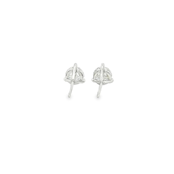14K White Gold 1.50ctw Lab-Grown Round Diamond Martini Stud Earrings Image 3 Jo & Co. Jewelers Hardy, VA