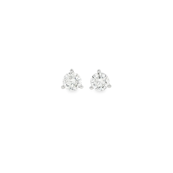 14K White Gold 1.50ctw Lab-Grown Round Diamond Martini Stud Earrings Jo & Co. Jewelers Hardy, VA