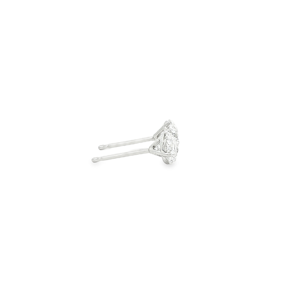 14K White Gold 1.04ctw Lab-Grown Round Diamond Martini Stud Earrings Image 2 Jo & Co. Jewelers Hardy, VA