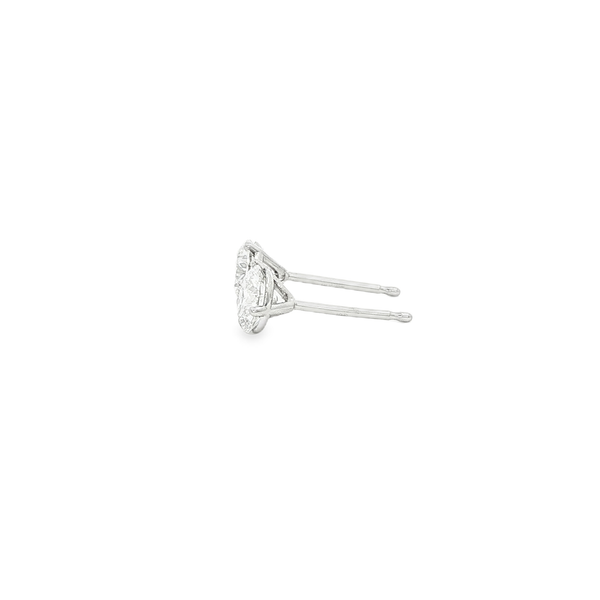 14K White Gold 1.04ctw Lab-Grown Round Diamond Martini Stud Earrings Image 4 Jo & Co. Jewelers Hardy, VA